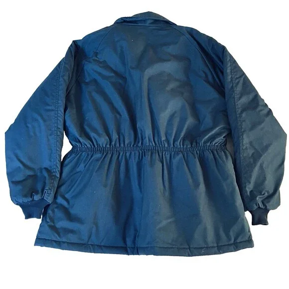 RARE Vtg Swingster Supersweet Feeds Jacket Puffer XXL Blue Winter Farm Ski Y2K - Picture 12 of 16